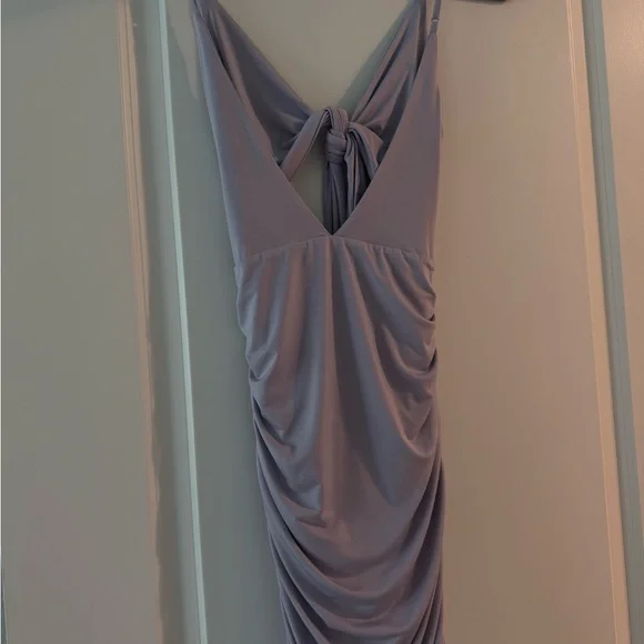 Tiger Mist Lilac Tie-Front Mini Dress - Picture 3 of 4